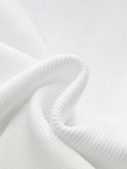 Knitted and Denim Contrast Button Top