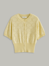 Eyelet Knit Short Sleeve Cardigan