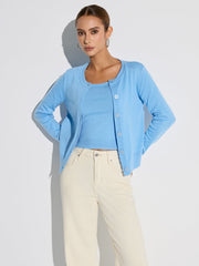 Wool Blend Tank & Cardigan Two-Piece Set