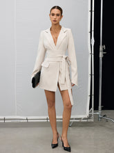 Double-Breasted Belted Blazer Dress