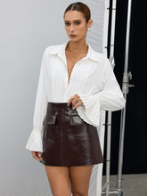 Pleated Bell Sleeve Shirt