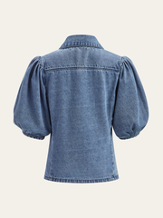Puff Sleeve Denim Jacket