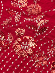 Halter Neck Sequin Embroidered Backless Maxi Dress