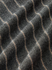 Pinstripe Linen & Cotton High-Waist Pants