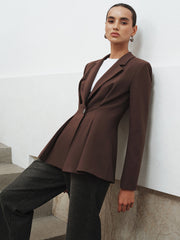 Slim Fit Single-Button Blazer