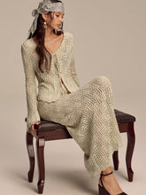 Tencel Flared Sleeve Knit Skirt Set