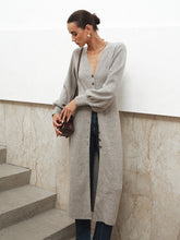 Button-Front Longline Knit Outerwear