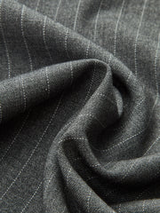 Contrast Ruffle Waistband Pinstripe Pants