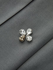 A-Line Floral Rhinestone Mini Skirt