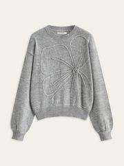 Flower Applique Sweater