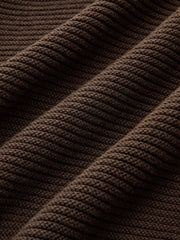 Metal Button V-neck Textured Cardigan