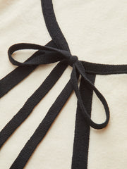 Contrast Trim Long Sleeve Sweater Dress