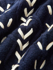 Contrast Stitched Cable Knit Top