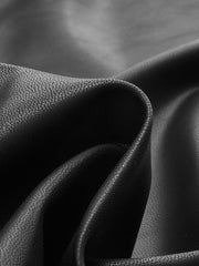 PU Leather Bow Wrap Skirt