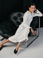 Sailor-stripe Stretch-knit Midi Dress