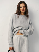 Cotton Blend Crew Neck Sweatshirt