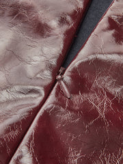 PU Leather Belted Mini Skirt