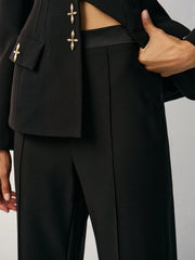 Mid-Waist Flared Pants