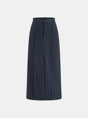 Hook-Eye Striped Top and Skirt Set