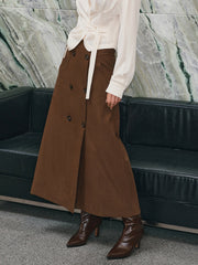 Double Breasted Maxi Skirt