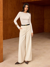 Pocket Wide-Leg Pants without Belt