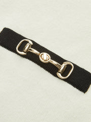 Contrast Scallop Trim Knit Cardigan