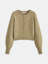 Triangle Button Wool Blend Cardigan