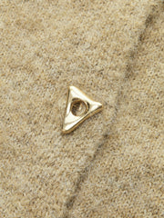 Triangle Button Wool Blend Cardigan