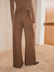 Mid-Waist Wide-Leg Pants