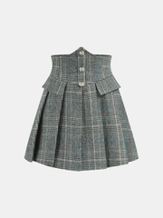 Plaid Pleated High-Waist Mini Skirt