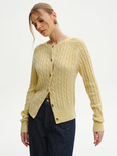 Cable-Knit Buttoned Cardigan