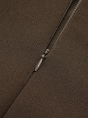 Belted V-Neck Tailored Dress