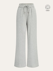 Cotton Blend Straight-Leg Sweatpants
