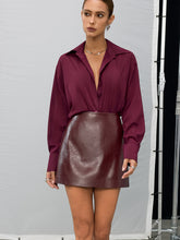 Semi-Sheer Chiffon Button Shirt