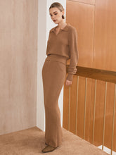 Mid-Waist Button Detail Sweater Skirt