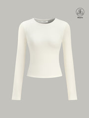 Cotton Blend Fitted Long Sleeve T-Shirt