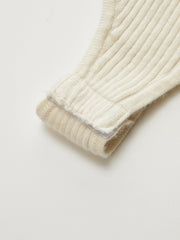 Ribbed Polo Zip Knit Bodysuit