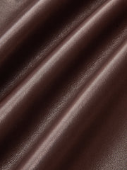 PU A-Line Mid-Waist Skirt