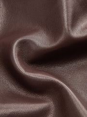 PU A-Line Mid-Waist Skirt