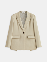 Lace Detail Single Button Blazer