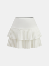 Layered Pleated Mini Skirt