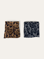 Cotton & Linen Leopard Print Scarf
