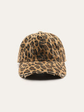 Distressed Leopard Print Hat