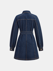 Belted Denim Shirt Dress