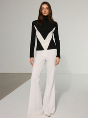 Color-Block Turtleneck Sweater