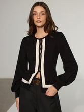 Contrast Trim Knitted Cardigan