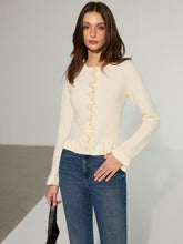 Textured Ruffle Knit Top