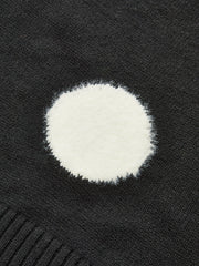 Large Polka Dot Mock Neck Sweater