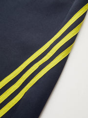 Striped Drawstring Curved-Leg Sweatpants