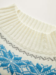 Off-Shoulder Fair Isle Sweater